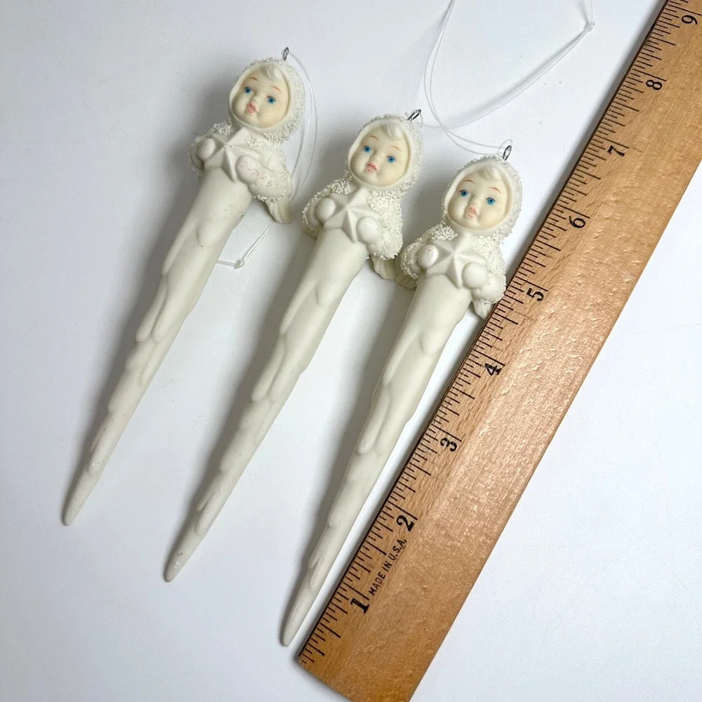 Dept 56 Snowbabies Icicle My First Star Ornament Set 3 68011 Vtg 1991 Retired